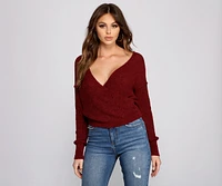 Wrapped Basics Surplice Sweater