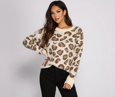 Stylish And Sassy Leopard Print Sweater