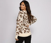 Stylish And Sassy Leopard Print Sweater