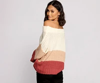 Chic Colorblock Knit Sweater