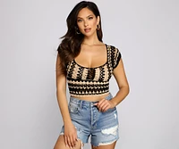 Crochet Beauty Lattice Back Top