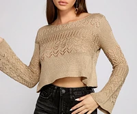 Ring It Out Crochet Crop Top