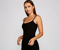 Casual Staple Ribbed Knit Mini Dress