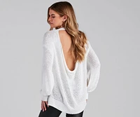 Effortless Chic Open Back Sweater