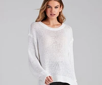 Effortless Chic Open Back Sweater