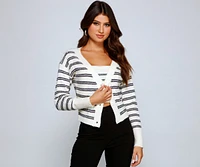 Timeless Chic Striped Cardigan