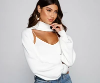 Trendy-Chic Long Sleeve Cropped Topper