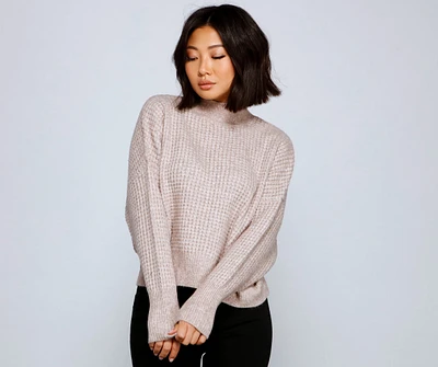 Cozy Up Waffle Knit Sweater
