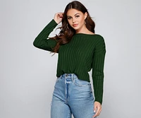 Always Cute Rib Knit Sweater Top