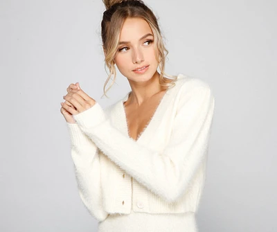 Cozy Trends Eyelash Knit Cardigan