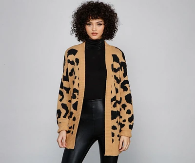 Cozy Vibes Leopard Print Cardigan