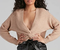 Sparkly Twist Sweater Top