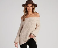 Cozy Chic Off The Shoulder Sweater