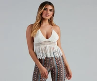 Wild At Heart Crochet Halter Top