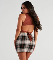 Fall For You Cable Knit Crop Top