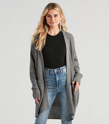 Cozy Up Cable Knit Oversized Cardgian