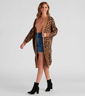 Into the Wild Leopard Duster Cardigan