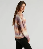 Caught Color Ombre Knit Sweater