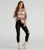 Caught Color Ombre Knit Sweater