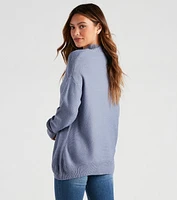 Keeping Knit Chic Mock Neck Sweater