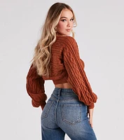 Call Me Cutie Cable Knit Cardigan