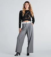 Edgy 'Fit Destructed Knit Cropped Sweater