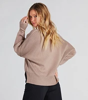 Good Vibes Oversized Pullover Sweater