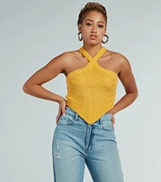 Cutest Style Halter Knit Crop Top