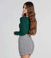 Looking Cute Twist-Front Cropped Sweater