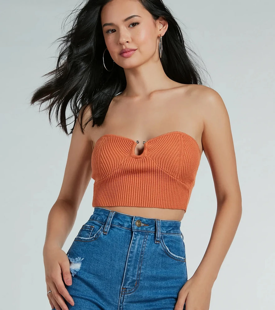Elevated Trend Ribbed Knit Tube Crop Top
