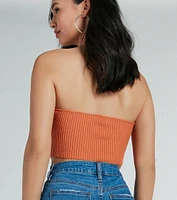 Elevated Trend Ribbed Knit Tube Crop Top