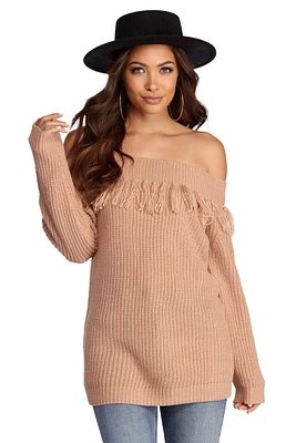 Tassel Detail Pullover Sweater