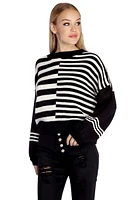 Stripe Life Long Sleeve Pullover