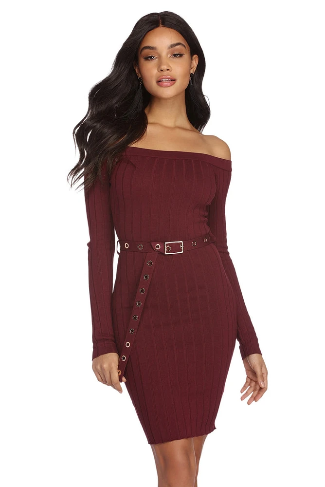 Stay Fab Belted Midi Dress