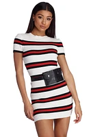 Stripe It Right Sweater Dress