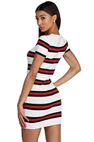 Stripe It Right Sweater Dress