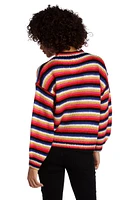 Color Blast Striped Pullover Sweater