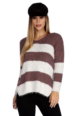 Sweetly Striped Cozy Sweater