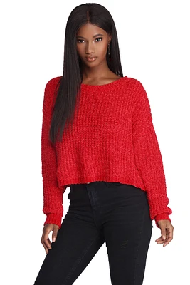 Flix And Chenille Pullover