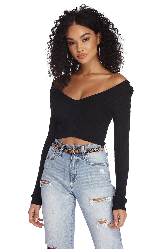 Getting Hot Knit Crop Top