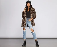 Fierce Leopard Faux Fur Jacket