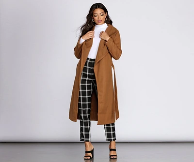 Taking Care Of Business Belted Coat