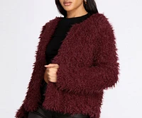 Stylish Shaggy Faux Fur Jacket