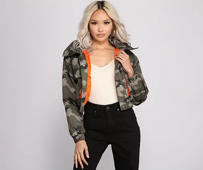 At Ease Camo Puffer Jacket