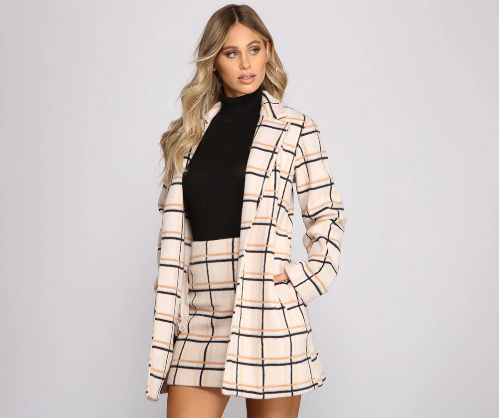 Keep It Check Plaid Coat