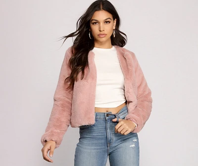 Faux-Ever Fabulous Cropped Jacket