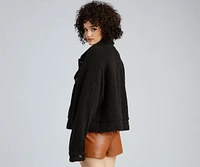 Cozy Moment Sherpa Knit Shacket