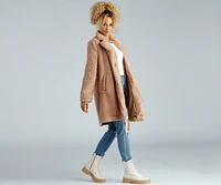 Elevated Glamour Faux Fur Longline Jacket