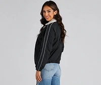 Trendy Nylon Faux Fur Reversible Jacket