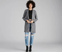 New York Faux Wool Trench Coat